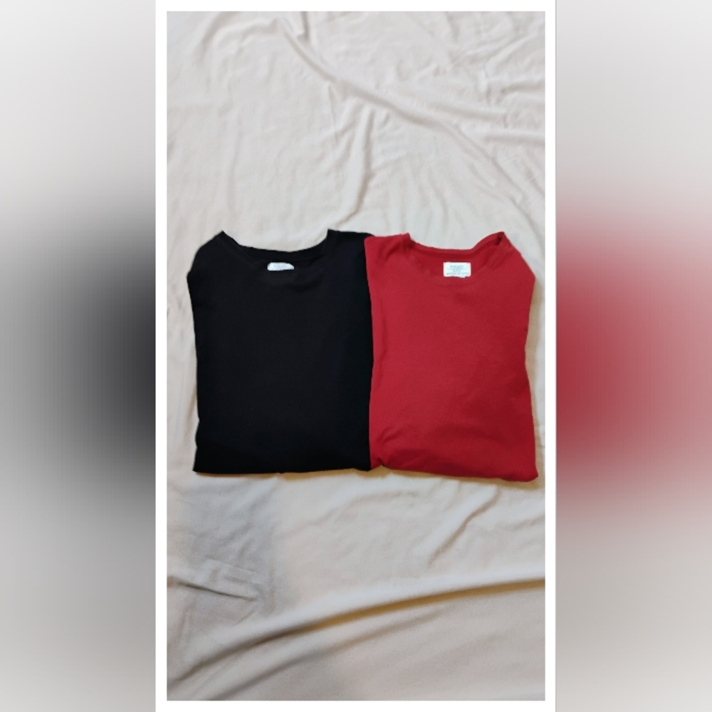 Mod O Doc Black and Red Crew neck Tees